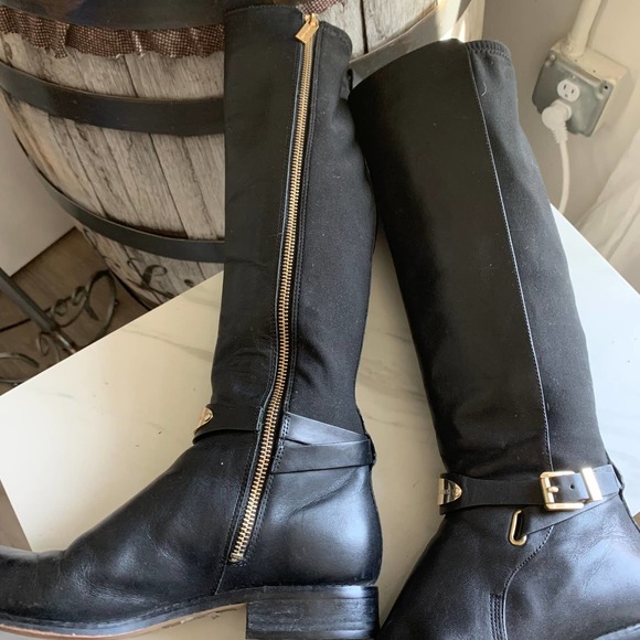 Michael Kors black tall riffing boots sz 8 womens - Picture 4 of 9